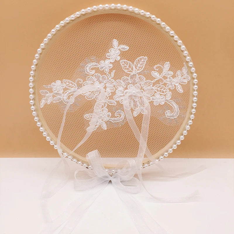 Lace Ring Box Bridal Ring Pillow Creative Wedding Ring Case Mori\'s Proposal Prop Display Stand Jewelry Holder