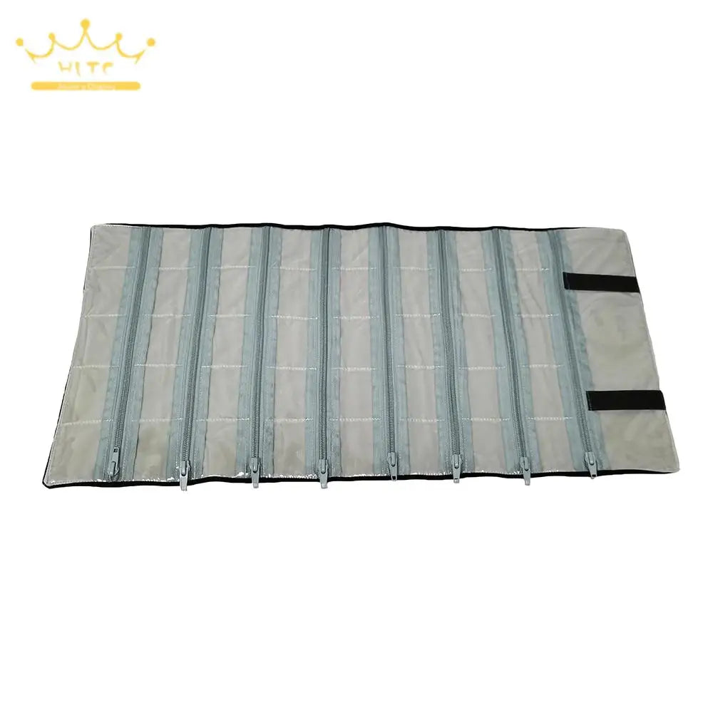 Jewelry Roll Bag Zipper 40 Pocket Jewelry Storage Organizer Holder Earring Bag Pouch Display Transparent for Small Accessories