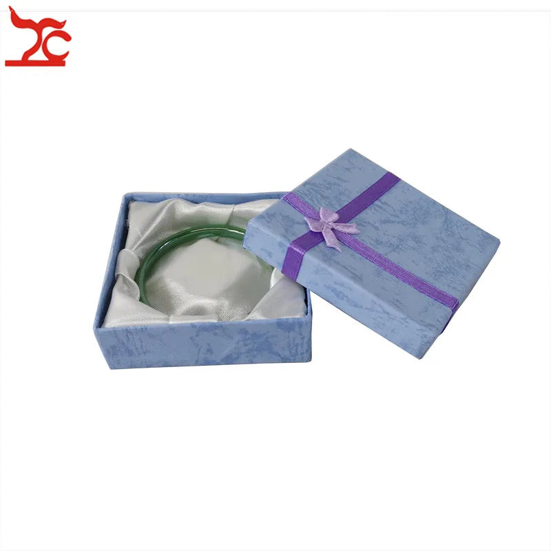20Pcs/lot Square Large Paper Jewelry Box 4 Colors Available Bracelet Jade Storage Organizer Gift Ribbon Box 9*9*2Cm Wholesale