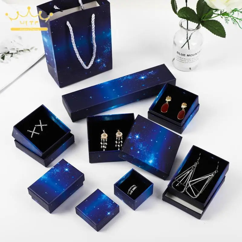 Blue Star Jewelry Packaging Box Ring Bracelet Gift Box Necklace Pendant Storage Jewelry Box