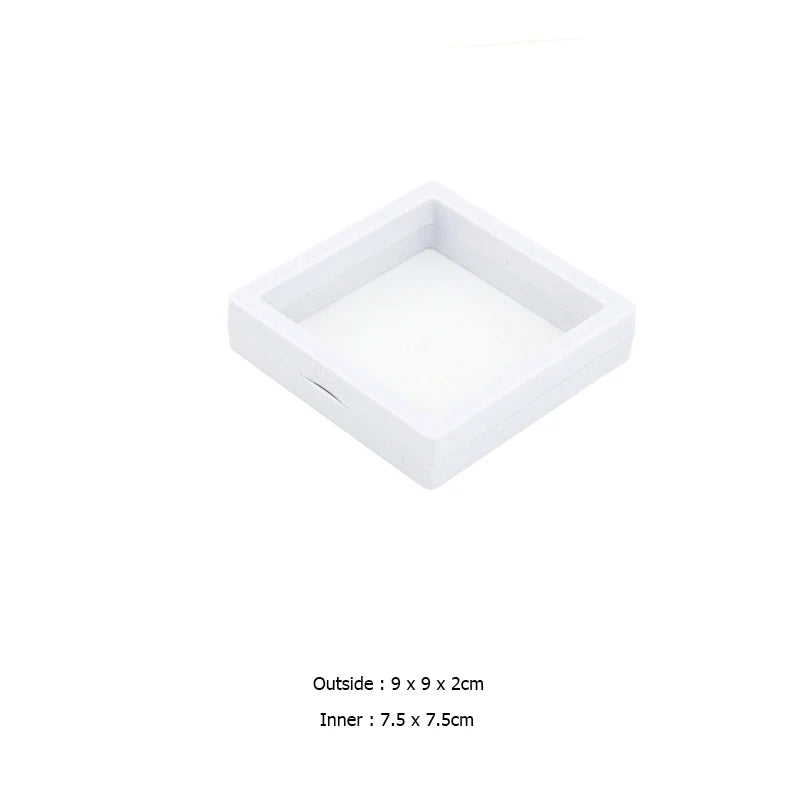Bracelet Packaging Box 3D Pe Film Gemstone Membrane Display Holder Earring Ring Storage Case Jewelry Stand Floating Frame
