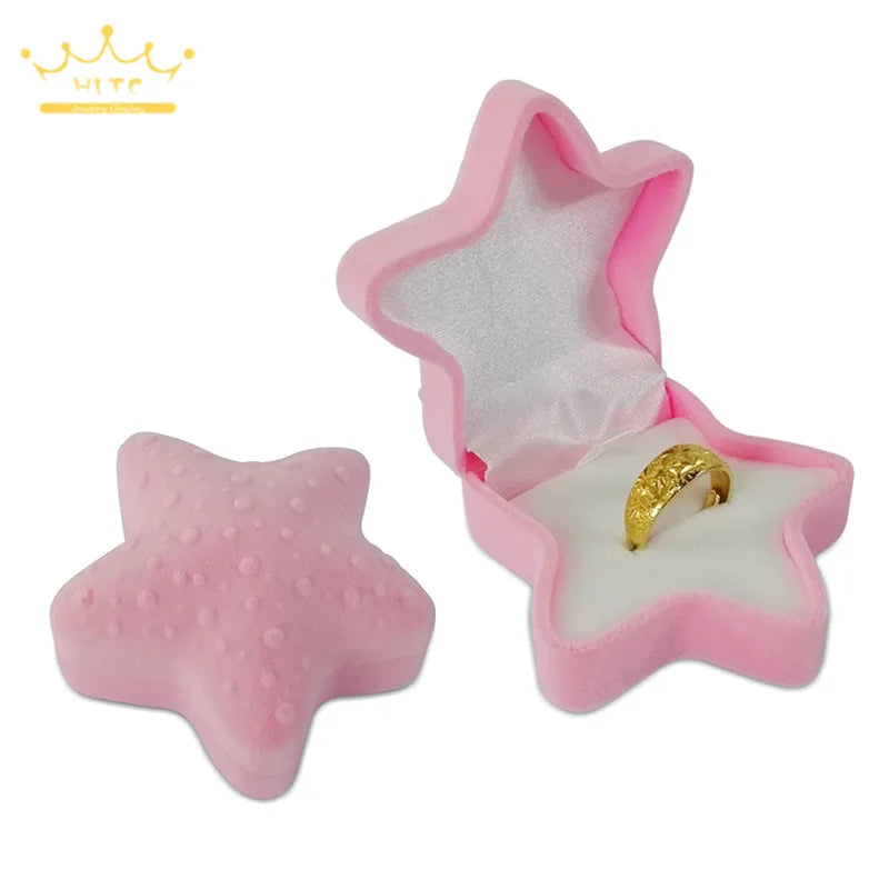 Lovely Ring Boxes Jewelry Organizer Earrings Rings Storage Case Creative Velvet Small Gift Box Mini Container