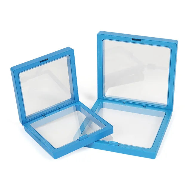 10Pcs 3D Floating Picture Frame Shadow Box Jewelry Display Stand Ring Pendant Holder Protect Jewellery Stone Presentation Case