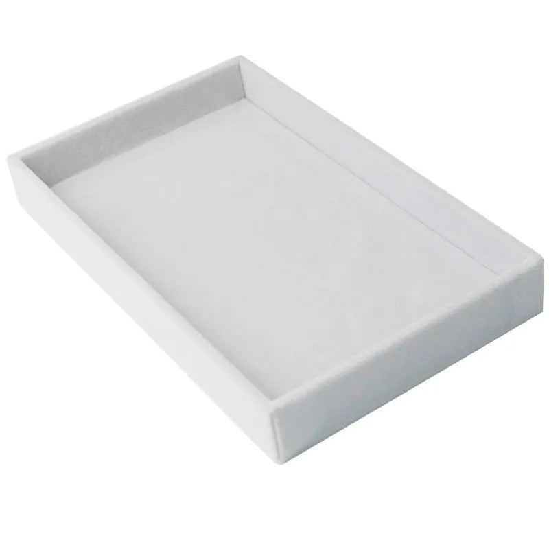 Velvet Jewelry Box Organizer Ring Stud Slot Bar Tray Chain Earring Cufflink Holder Accessorie Bague Bijoux Jewelry Display Box