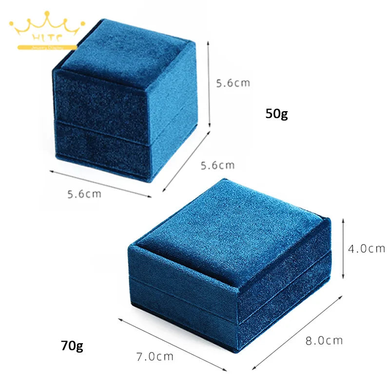 Corduroy Jewelry Box High Quality Creative Propose Ring Gift Box Necklaces Rings Pendant Packaging Box Velvet Container