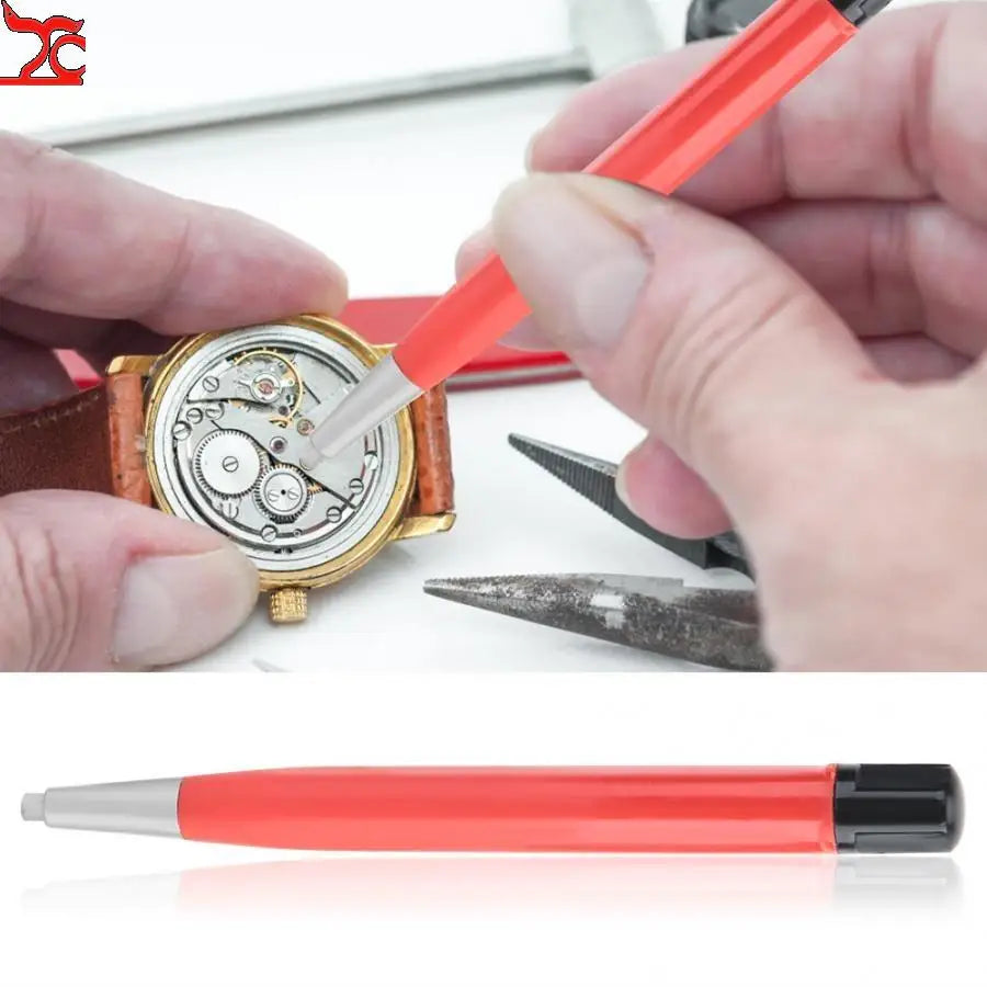 Rust Removal Brush Pen Fiberglass Brass Steel Clean Scratch Polishing Tool Red Watch Repair Tool Watch Parts Accessory