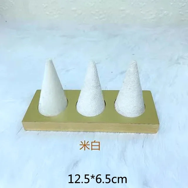 Jewelry Store Window Jewelry Display Case Fashion White Flannelette Head Jewelry Display Rack Ring Necklace Display Rack