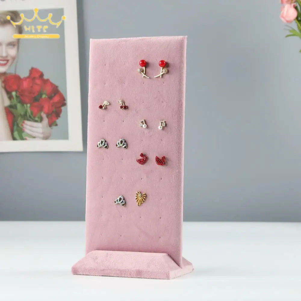 Jewelry Organizer Earring Necklace Display Stand Quality Pink Velvet Ring Tray Pendant Storage Plate Watch Bracelet Holder