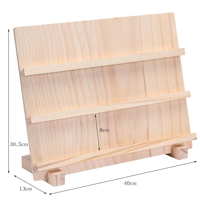 Wood Earrings Bangle Display Stand 2/3/4/5 Layers Shelf Mobile Phone Wallet Holder Detachable Vertical Simple Fram