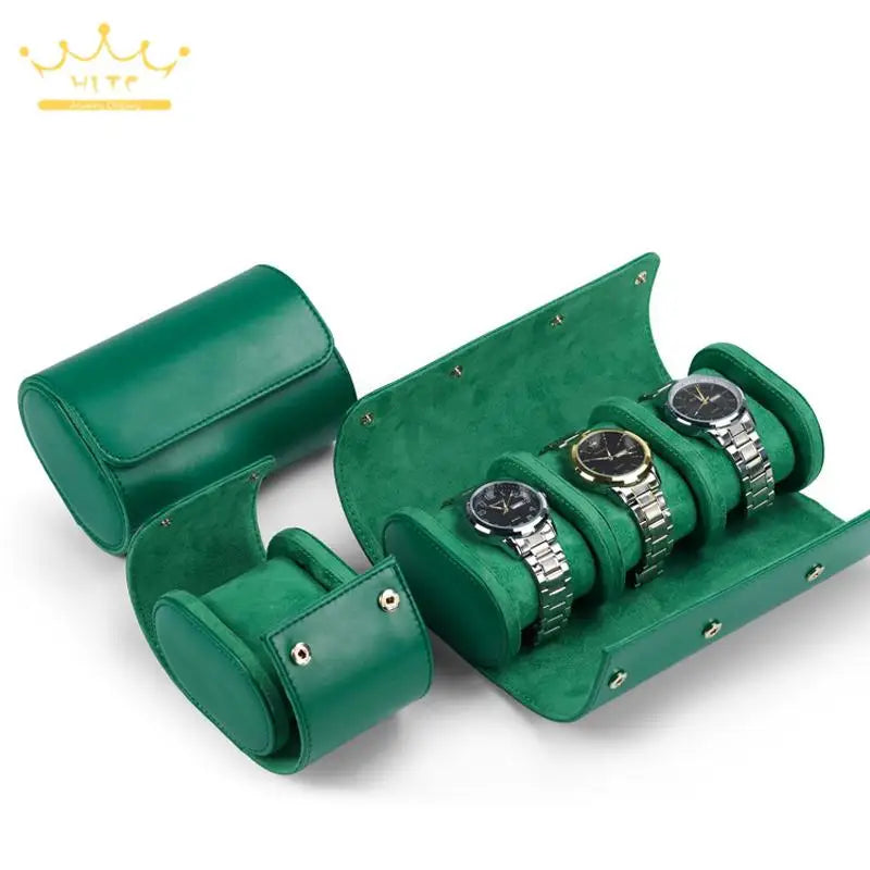 Portable Travel Watch Storage Box Single Mechanical Watch Protection Dustproof Famous Watch Leather Watch Bag Multiple