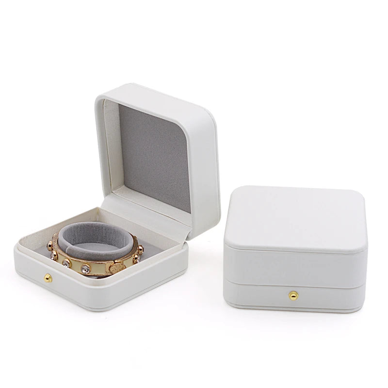 High Quality Pu Leather Jewelry Packaging Gift Box Proposal Ring Box Brooch Earring Display Box Necklace Collection Box
