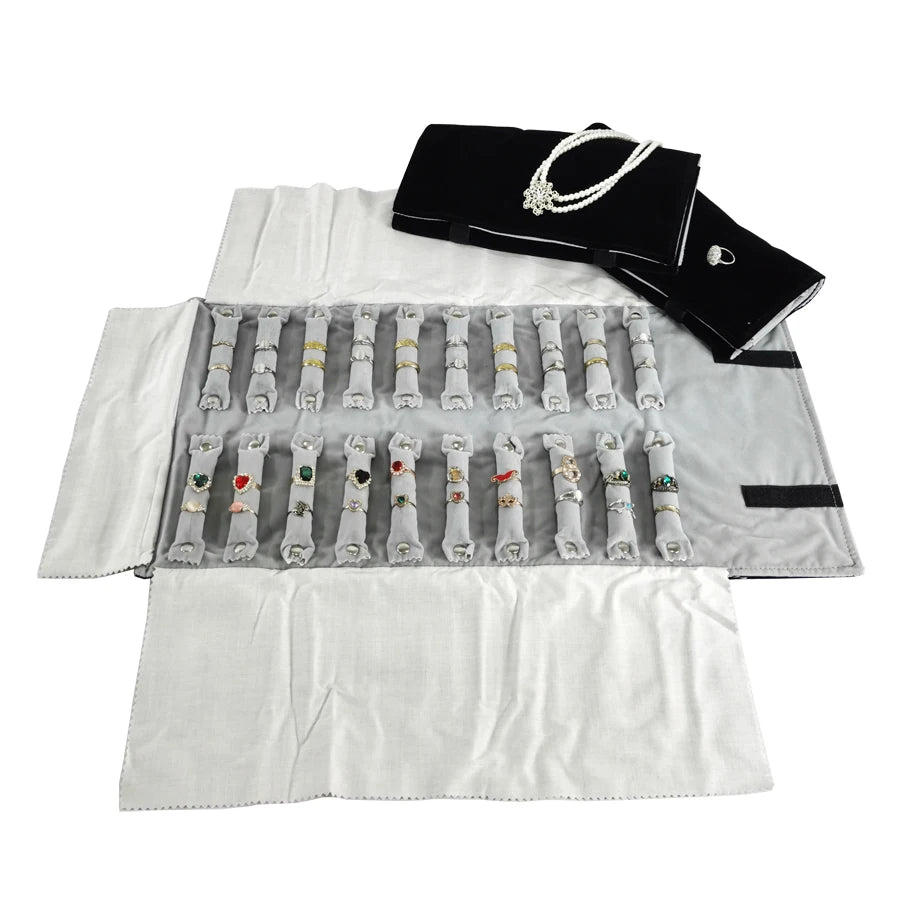 Jewelry Exhibition Jewelry Storage Bag Portable Velvet Pouch Ring Earring Necklace Storage Holder Set Jewelry Organize Bags