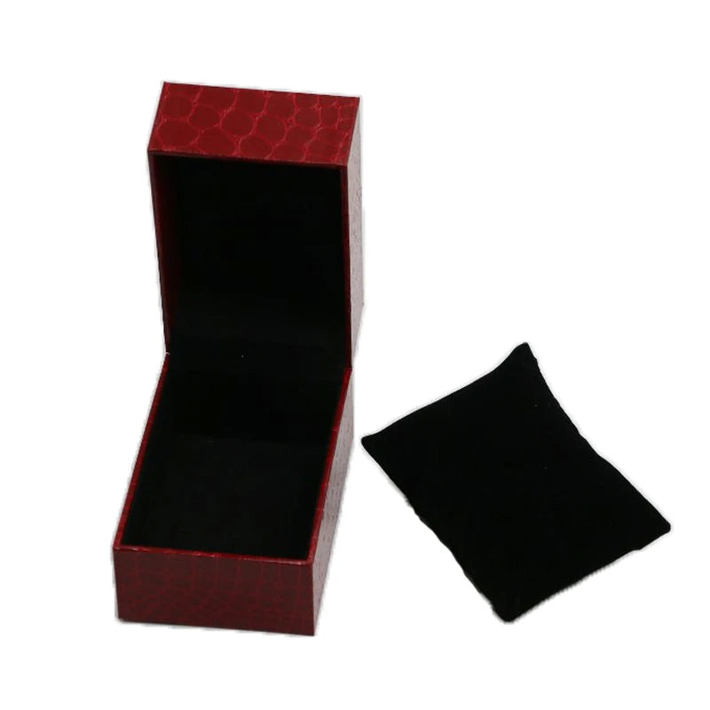 Jewelry Storage Box Crocodile Pattern Filled Leather Paper Flip Watch Packaging Gift Box Bracelet Collection Box