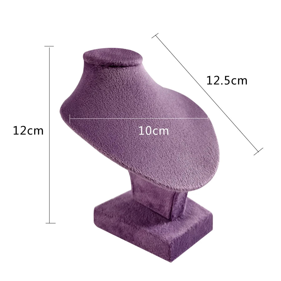 Mini Jewelry Display Stand Necklace Organizer High Quality Velvet Jewelry Rack Small Necklace Display Portrait Mannequin