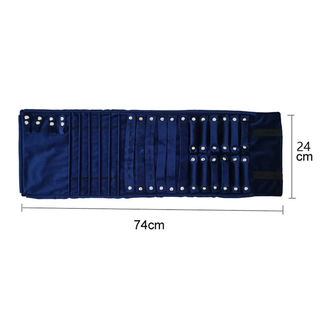 Jewelry Roll Up Bag Organizer Soft Velvet Travel Bags Necklace Earrings Ring Bracelet Carrier Storage Case Bangle Watch Lagerung