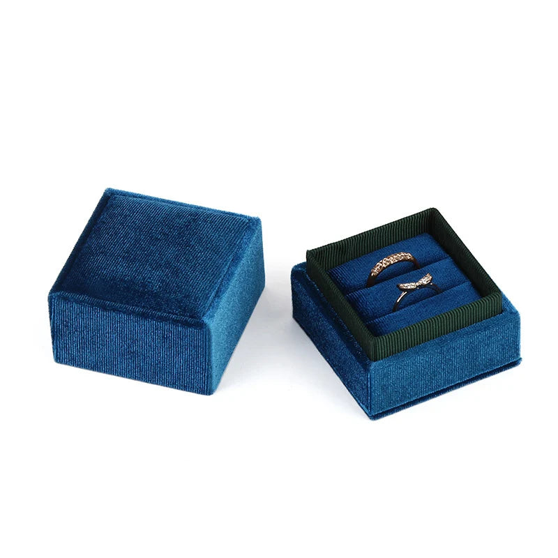 Corduroy Jewelry Box High Quality Creative Propose Ring Gift Box Necklaces Rings Pendant Packaging Box Velvet Container