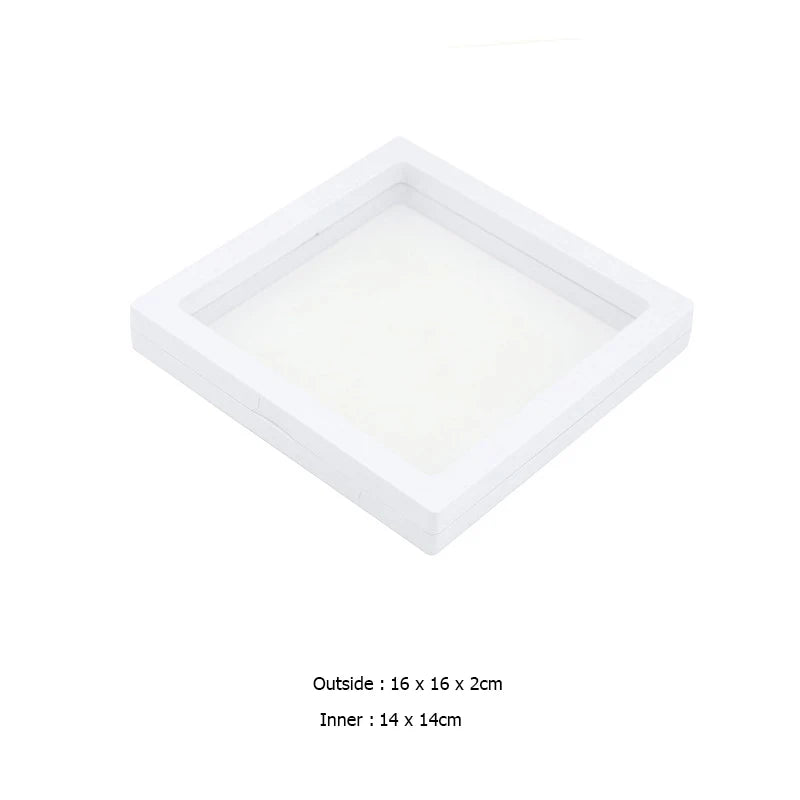 Bracelet Packaging Box 3D Pe Film Gemstone Membrane Display Holder Earring Ring Storage Case Jewelry Stand Floating Frame