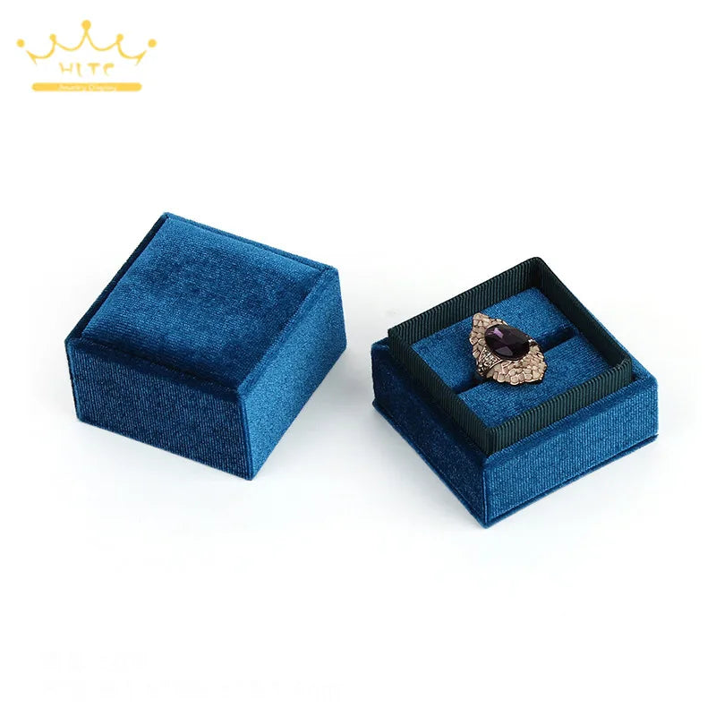 Corduroy Jewelry Box High Quality Creative Propose Ring Gift Box Necklaces Rings Pendant Packaging Box Velvet Container
