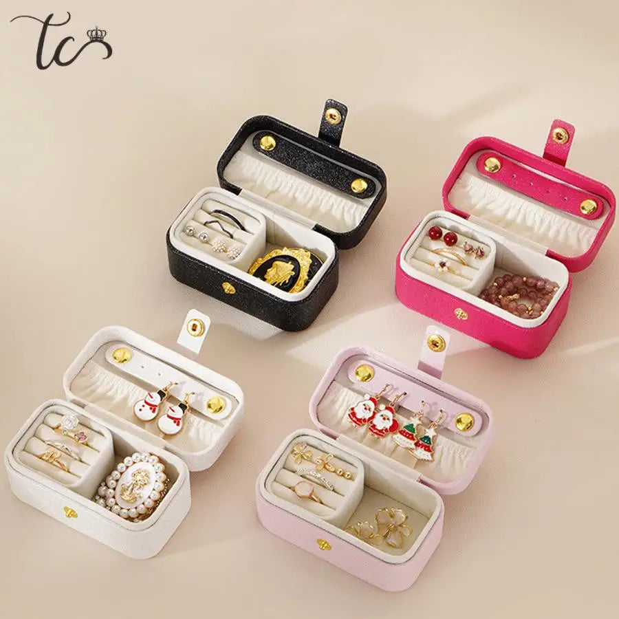 Mini Jewelry Box Portable Travel Earrings Pendant Necklace Jewelry Storage Box Lipstick Box Ring Storage Box