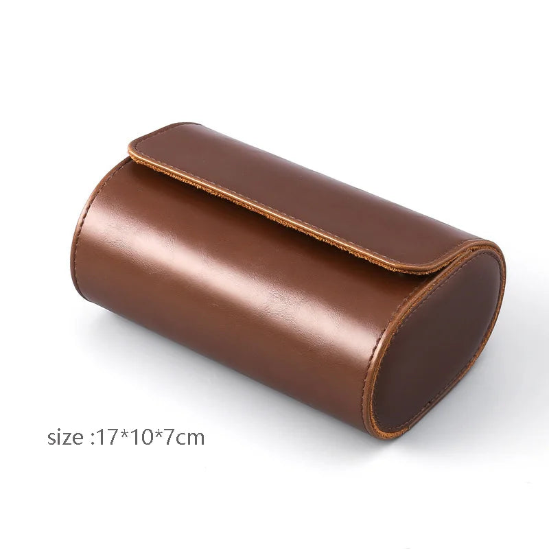 Watch Organizer Pouch High Grade Leather Watch Roll Men's and Women Wristwatch Storage Holder 1/2/3 Slots Available