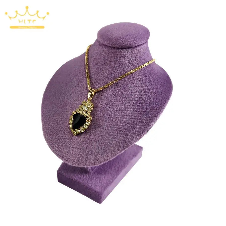 Mini Jewelry Display Stand Necklace Organizer High Quality Velvet Jewelry Rack Small Necklace Display Portrait Mannequin