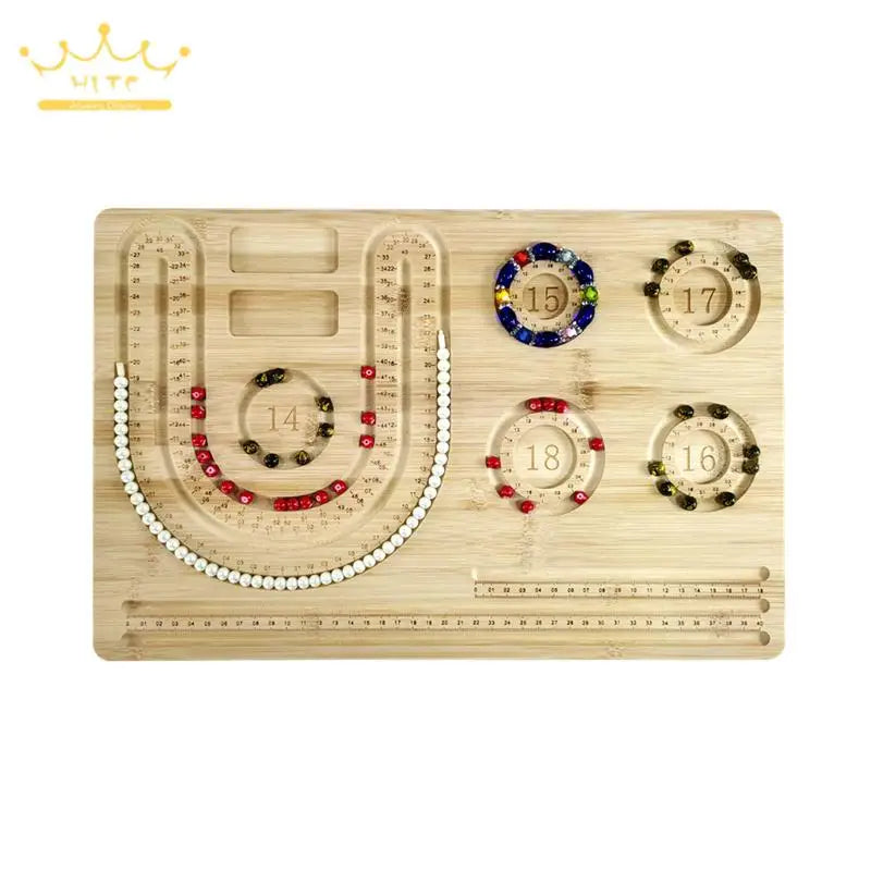 Bracelet Necklace Design Tray Bamboo Diy Tool Pearl Beaded Decorative Board Household Diy Accessory Tools for Handmade Crafts