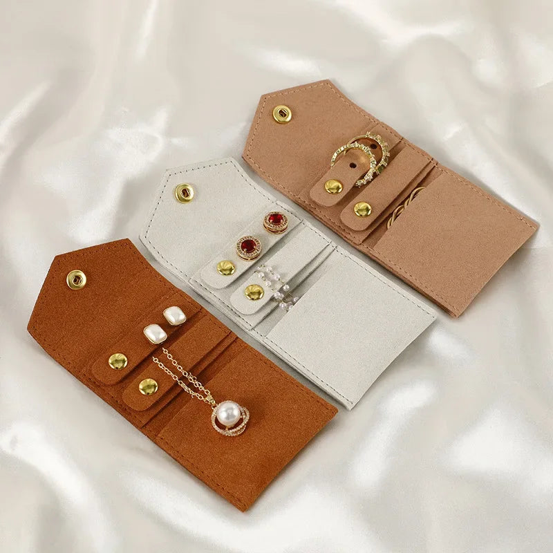 Mini Size Microfiber Jewelry Pouch Ring Earring Organizer Bag Travel Portable Samll Bag Christmas Presents Gift Packaging Supply