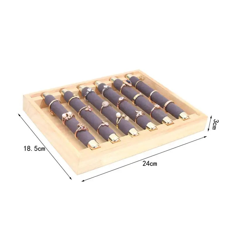 High Quality 8/6 Detachable Ring Sticks Jewelry Display Tray Ring Earring Necklace Bracelet Accessories Organize Storage