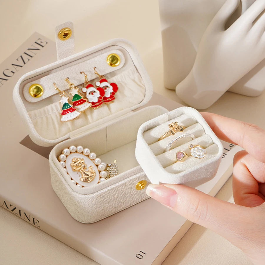 Mini Jewelry Box Portable Travel Earrings Pendant Necklace Jewelry Storage Box Lipstick Box Ring Storage Box