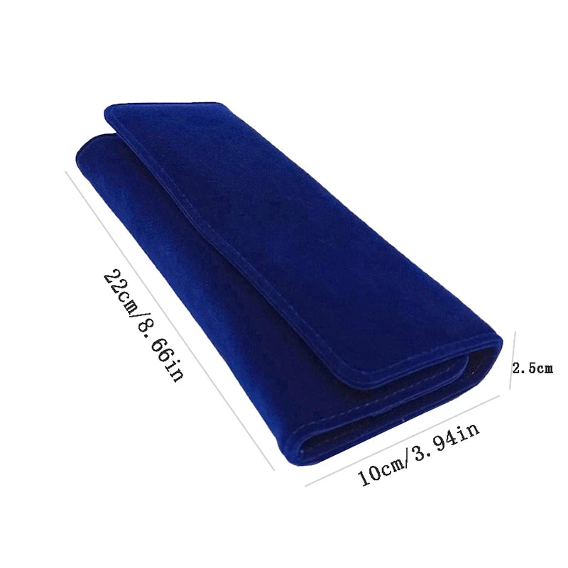 Portable Roll-up Jewelry Roll Storage Bag Folding Travel Earrings Necklaces Bracelets Rings Container Storage