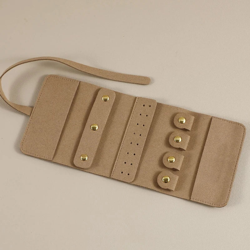 Exhibition Travel Portable Jewelry Storage Bag Microfiber Ring Earrings Display Collection Bag