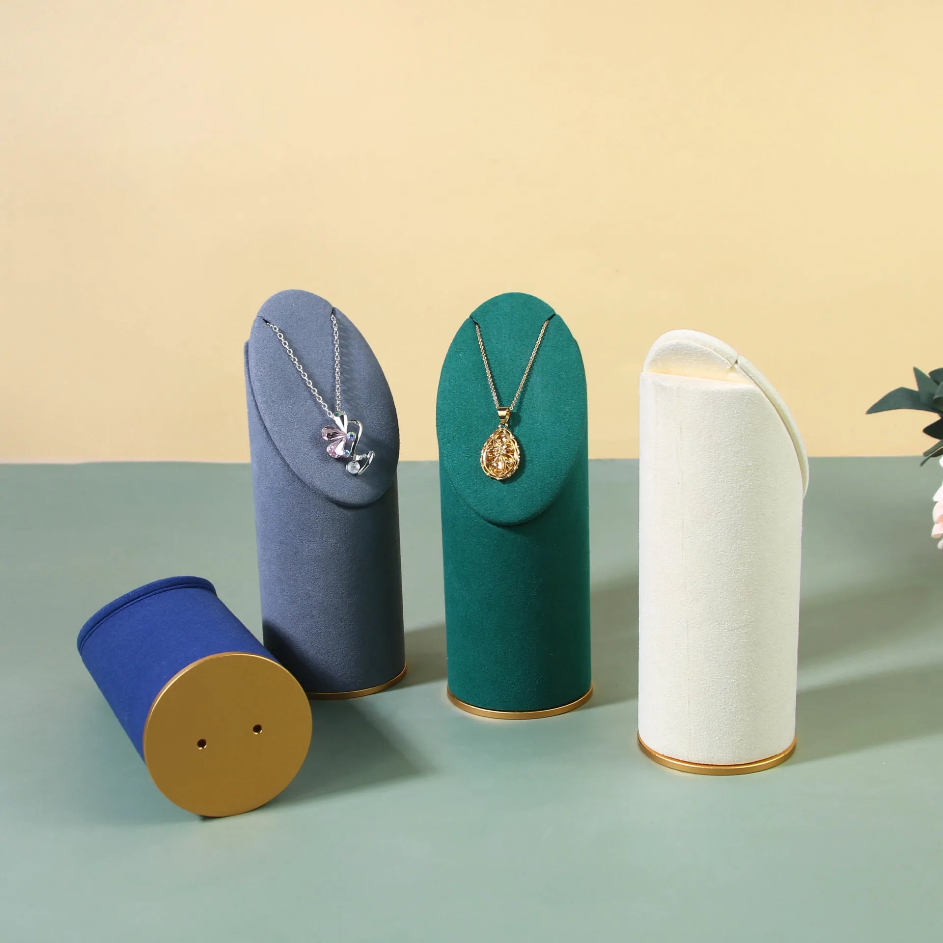 Rings Earring Necklace Display Stand Cylindrical Jewelry Storage Rack Necklace Organizer Jewelry Store Counter Display Props