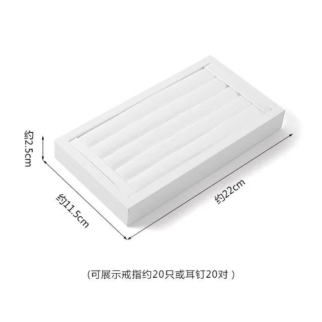 Pure WhiteJewelry Exhibitor Props Bracelet Earring Frame Wiredrawing Table Jewelry Tray Necklace Earring Ring Jewelry Display