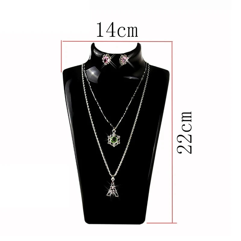 Necklace Display Stand Holder Pendant Earrings Shelf Acrylic Mannequin Jewellry Rack for Necklaces Black White Clear Available