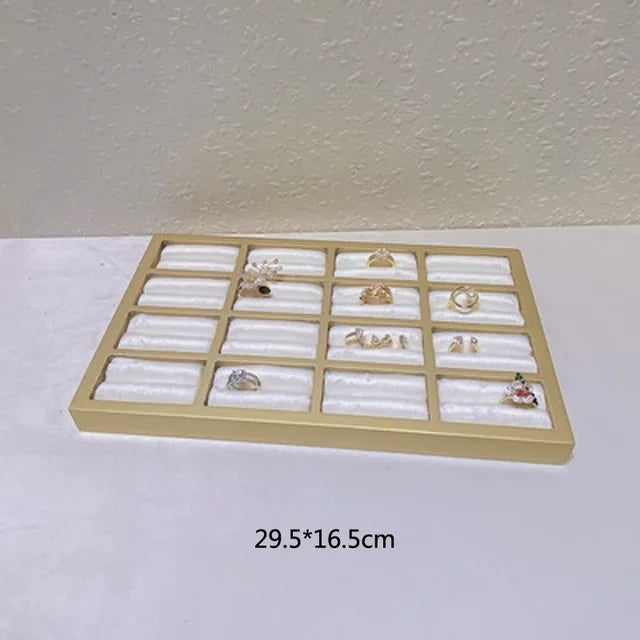 Jewelry Store Window Jewelry Display Case Fashion White Flannelette Head Jewelry Display Rack Ring Necklace Display Rack