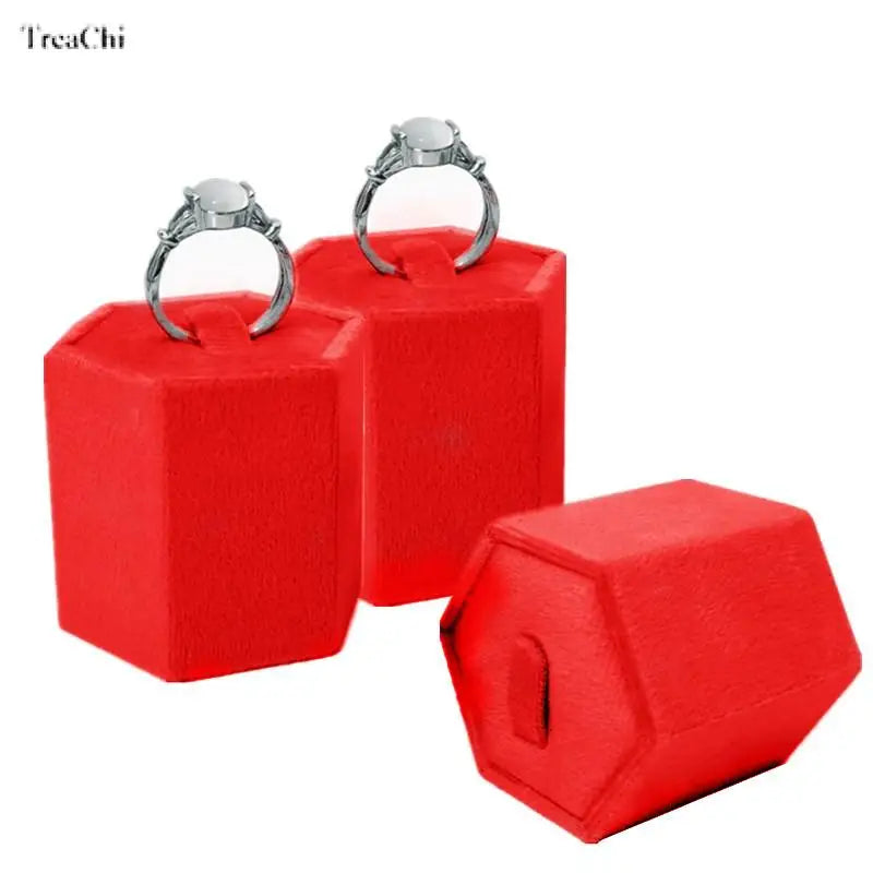 Red Velvet Gold Jewelry Organizer Earring Necklace Display Stand Quality Ring Tray Pendant Storage Plate Watch Bracelet Holder
