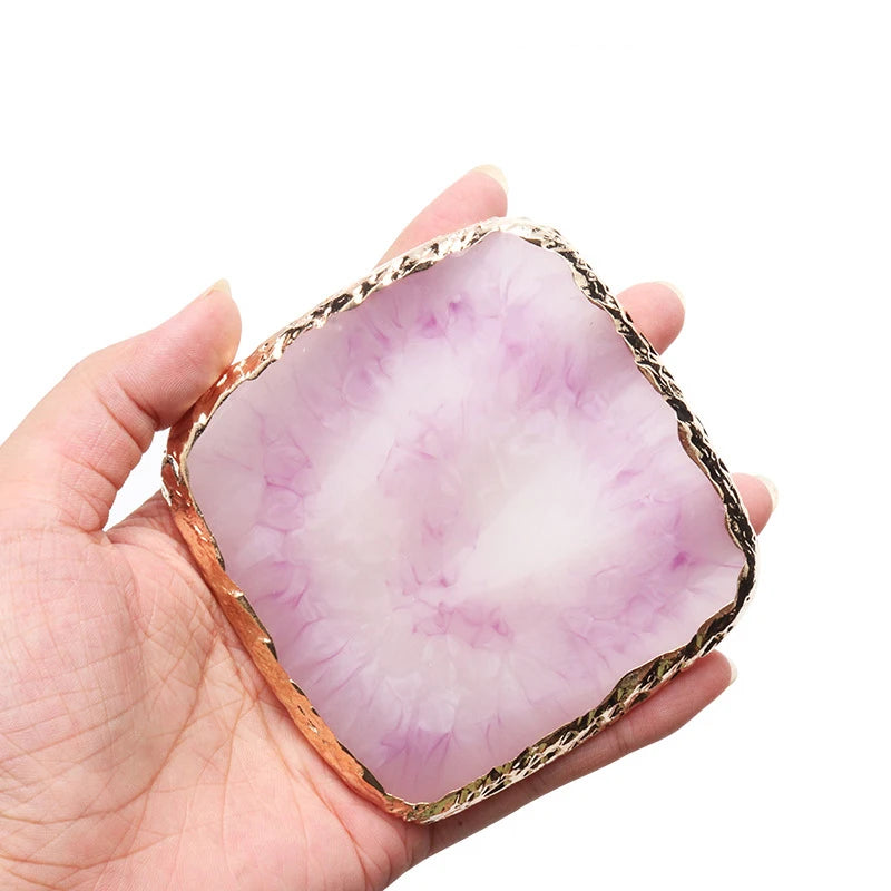 Colorful Resin Square Nail Art Phnom Penh Palette 8.7*8.7Cm Ring Earring Jewelry Display Props Useful Work Showcase Tool Tray