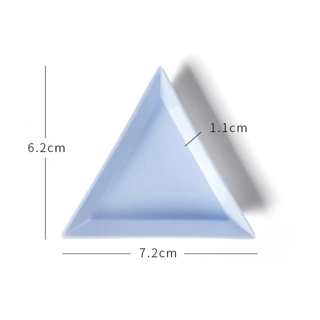 Wholesale 100Pcs/lot Plastic Triangle Jewelry Sorting Tray Gemstone Collection Storage Beads Crystal Nail Art Tool Tray