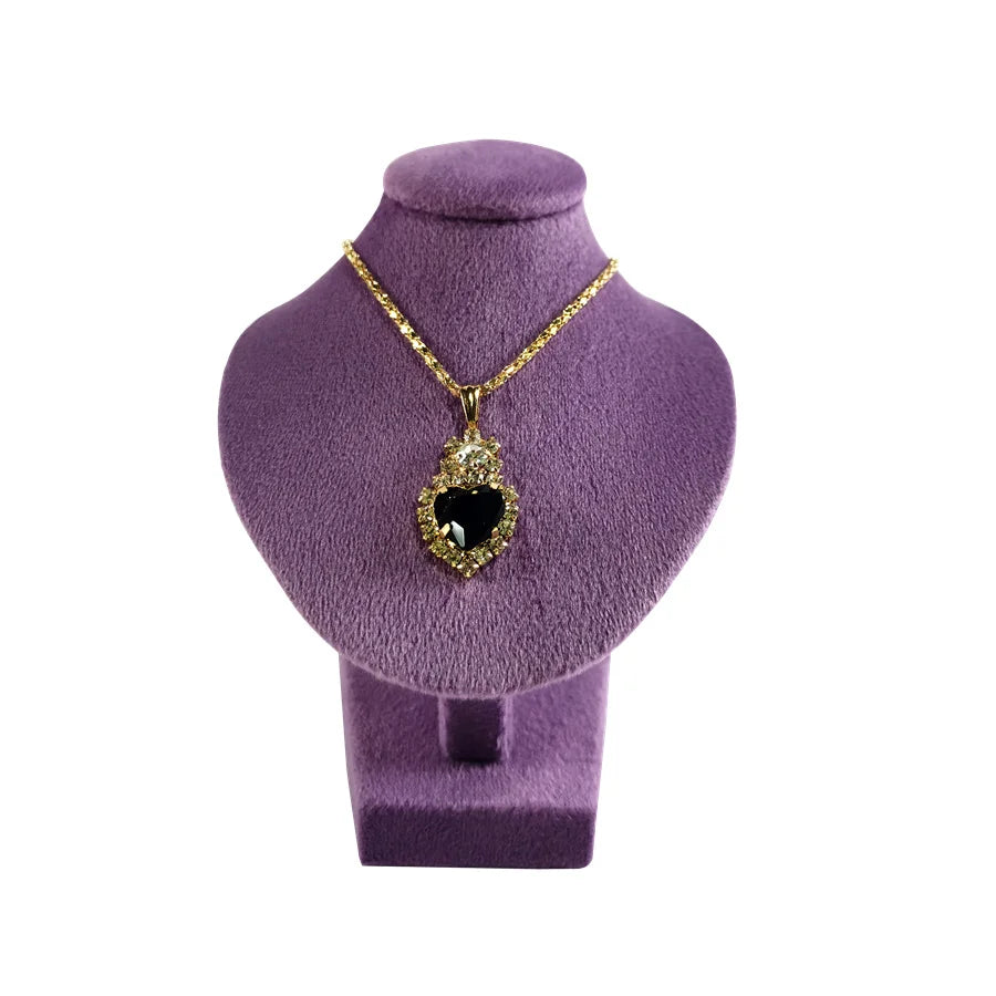 Mini Jewelry Display Stand Necklace Organizer High Quality Velvet Jewelry Rack Small Necklace Display Portrait Mannequin