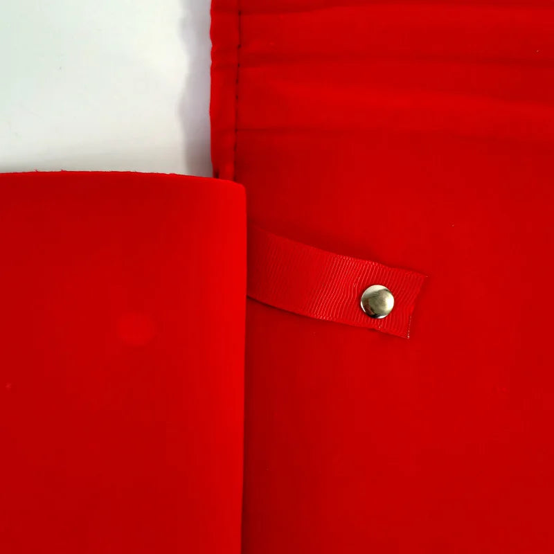 Chinese Red Necklace Organizer Velvet Jewelry Holder Pearl Necklace Storage Bag for Exhibitor Gold Chain Jewelry Holder