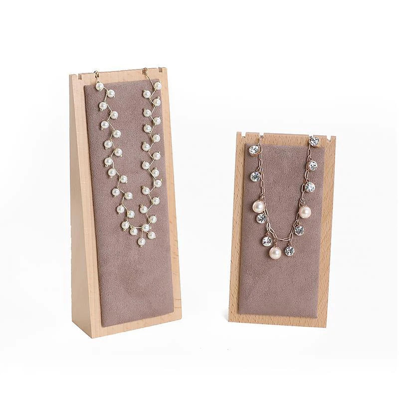 Necklace Organizer Props Wood Jewelry Display Storage Vertical Earring Necklace Hanging Rack for Jewelry Counter 1Pcs