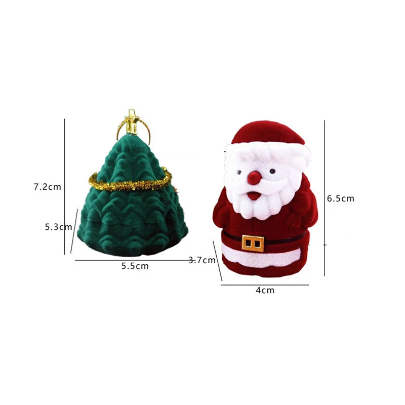 Christmas Gift Packaging Box Paper Jewelry Bag with Raffia Filler Wedding Party Necklace Ring Earring Small Accessory Gift Box