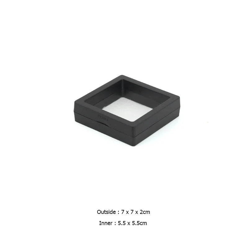 Bracelet Packaging Box 3D Pe Film Gemstone Membrane Display Holder Earring Ring Storage Case Jewelry Stand Floating Frame
