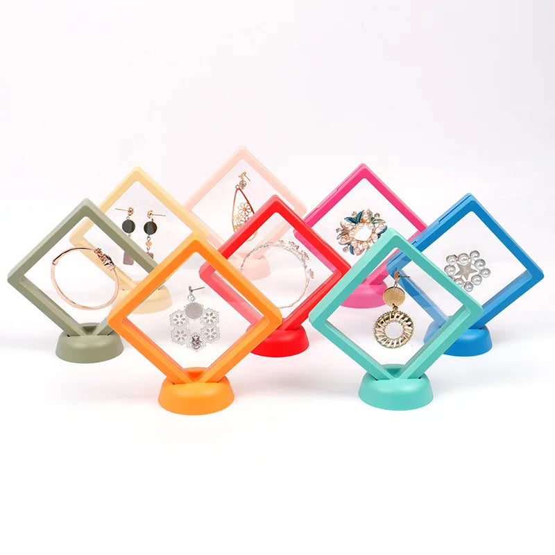 Jewelry Organizer Ring Bracelet Holder 10Pcs/lot Jewelry Display Suspend Stand Beads Diamond Storage Box Anti-Oxidation Pe Film