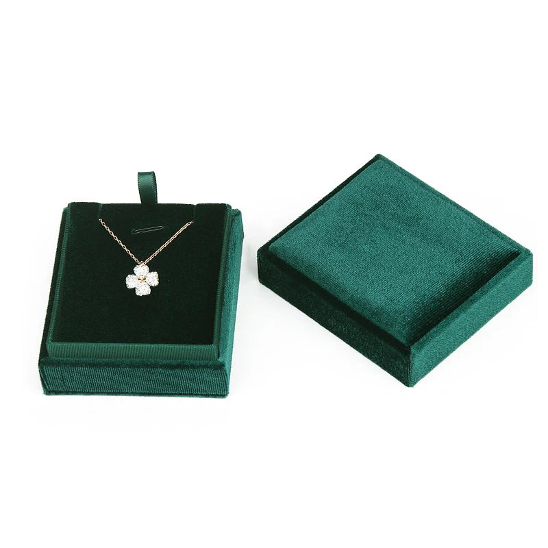 Corduroy Jewelry Box High Quality Creative Propose Ring Gift Box Necklaces Rings Pendant Packaging Box Velvet Container