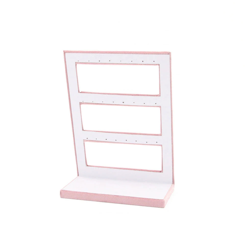Jewelry Organizer Earring Necklace Display Stand Quality Pink Velvet Ring Tray Pendant Storage Plate Watch Bracelet Holder