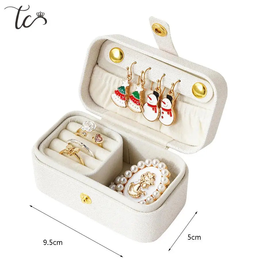 Mini Jewelry Box Portable Travel Earrings Pendant Necklace Jewelry Storage Box Lipstick Box Ring Storage Box