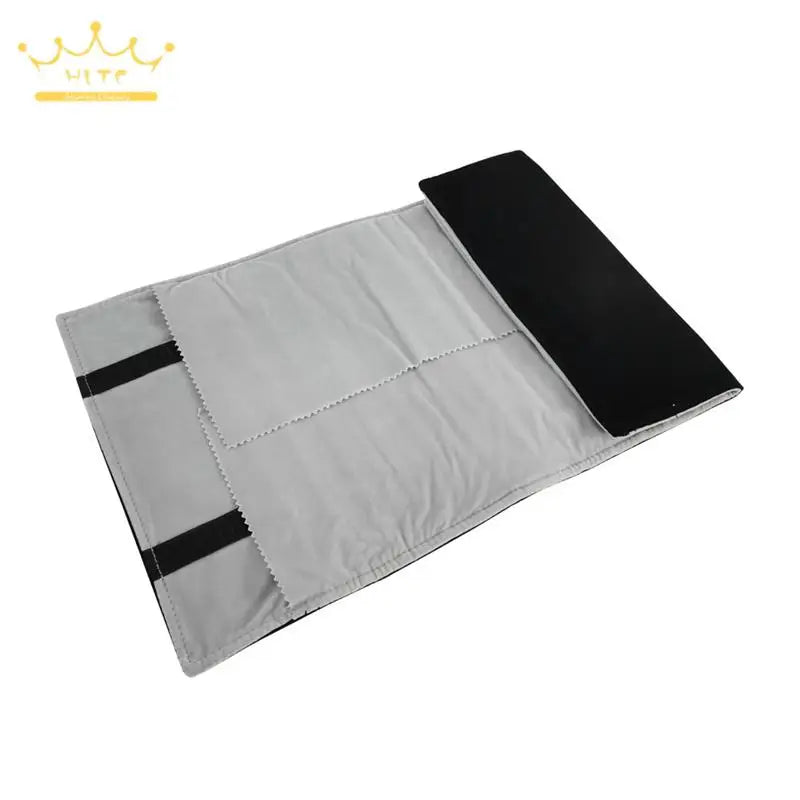 High-Capacity Earring Storage Roll Bag Black Velvet Jewelry Display Storage Bag 60 Pairs Stud Earrings Roll Organizer Cases
