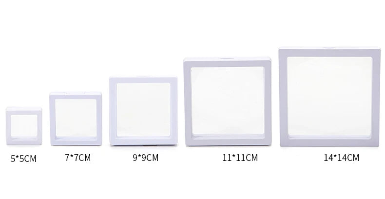 Bracelet Packaging Box 3D Pe Film Gemstone Membrane Display Holder Earring Ring Storage Case Jewelry Stand Floating Frame