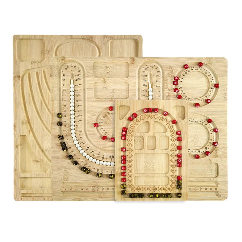 Bracelet Necklace Design Tray Bamboo Diy Tool Pearl Beaded Decorative Board Household Diy Accessory Tools for Handmade Crafts